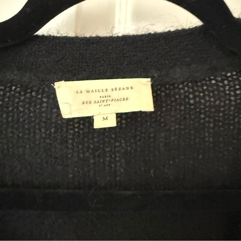 Sézane RARE Mia jumper cardigan in black medium - Picture 16 of 17